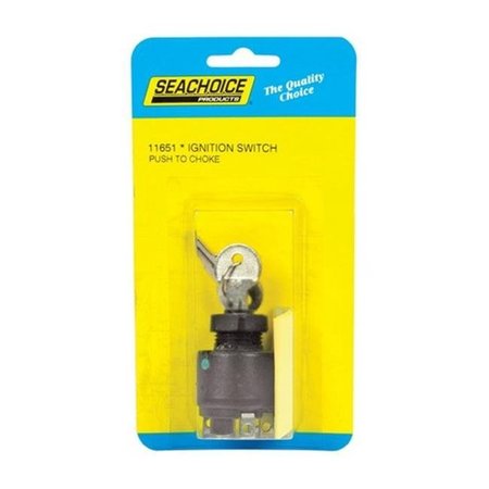 SEACHOICE Seachoice 11651 1-20.14 in. Dia  12 V  20 A Off  Ignition  Start Ignition Starter Switch with Push To Cho 8093049